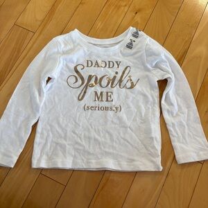 The Children’s Place Long Sleeve White Daddy spoils me size 18 months